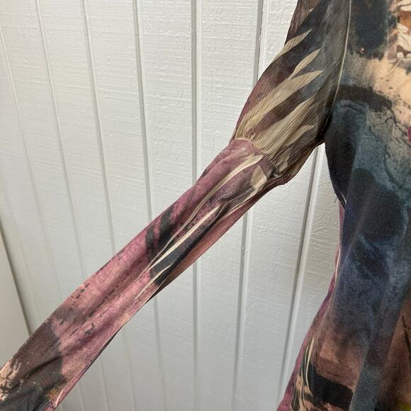 Bleu Top Forest Fairy Princess Boho Goddess Long Sleeve Women Y2k Cottage Large - Picture 3 of 10